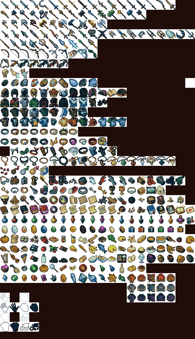 Tangledeep item sprite sheet